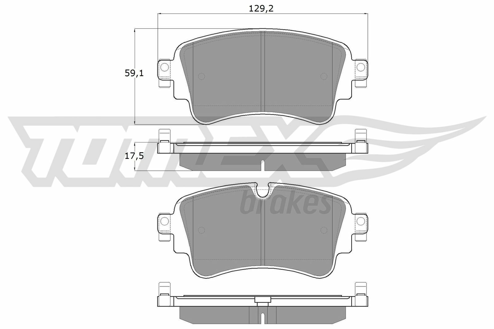 Sada brzdových destiček, kotoučová brzda TOMEX Brakes